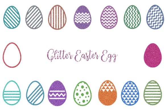 Glitter Easter Egg Clipart: A Versatile and Sparkling Addition to Your Creative Projects