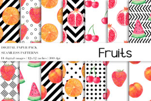 Watercolor Fruits Digital Papers: A Versatile Creative Resource