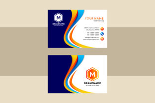 Wave Gradient Blue Orange Business Card: A Modern Corporate Design
