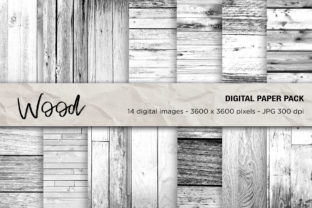Wood Digital Papers, White Wood Textures